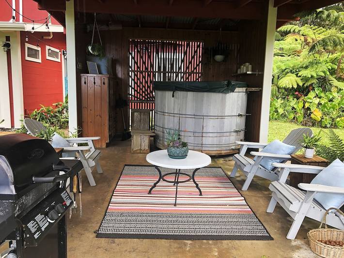 Ferienhaus für 5 Personen, mit Whirlpool und Terrasse sowie Garten auf Hawaii