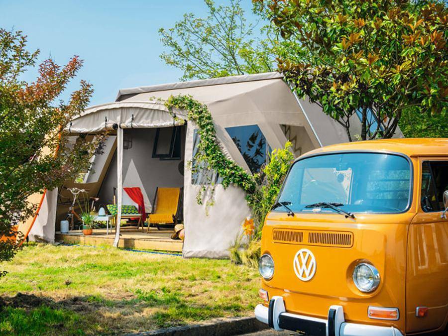 Camping Le Haut Salat - Bungalow de lona 4 personas - Coco Dulce (Sin Instalaciones Sanitarias) in Seix, Parque Natural Regional de los Pirineos de Ariège