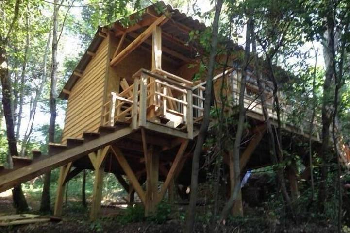 Cabane au milieu des arbres in Cervione, Arrondissement de Corte