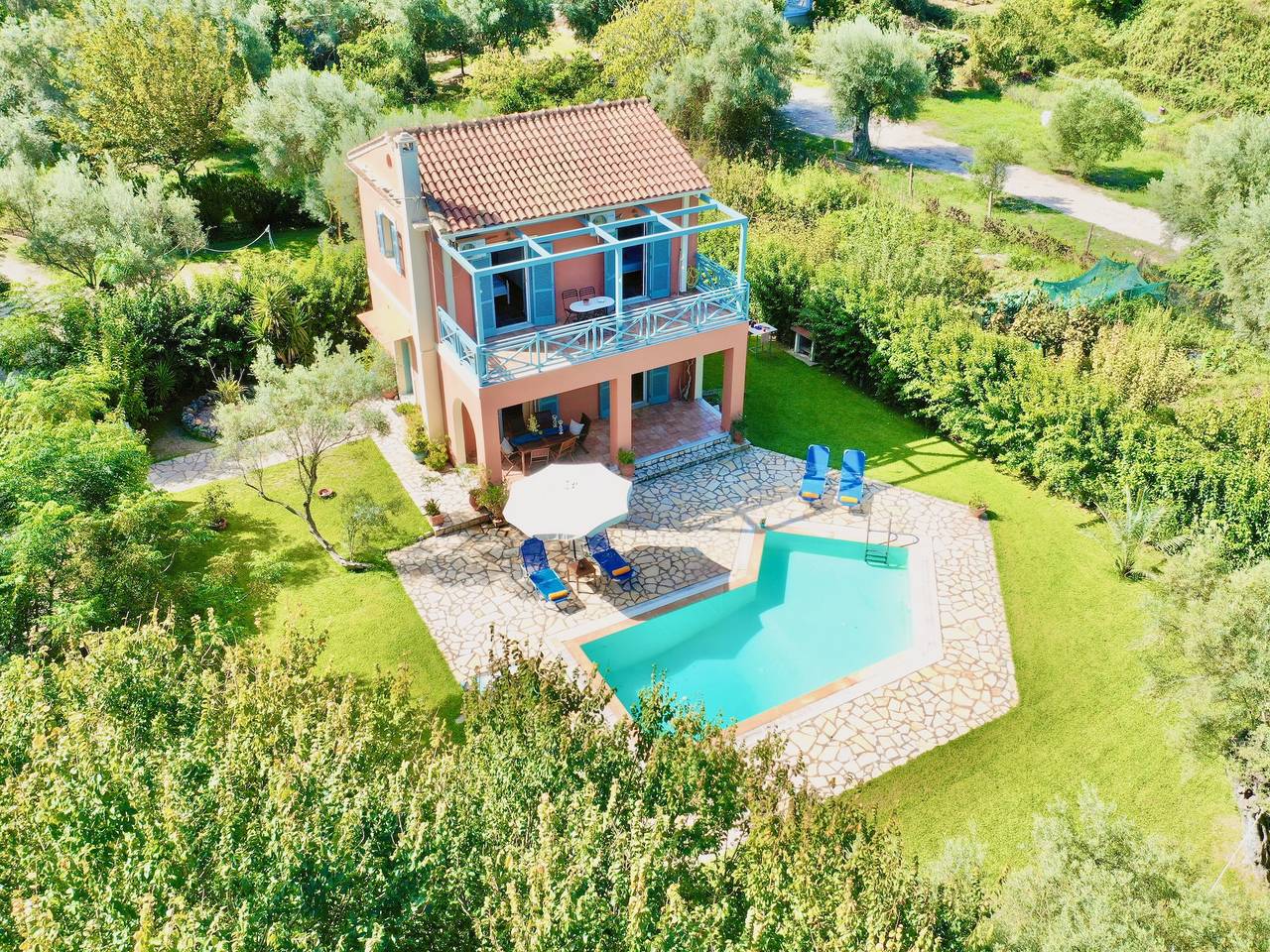 Beach Villa Simeoni with private pool in Lefkada Stadt, Griechenland