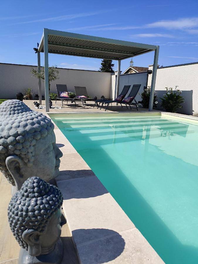 Maison de vacances pour 4 personnes, avec jardin et piscine