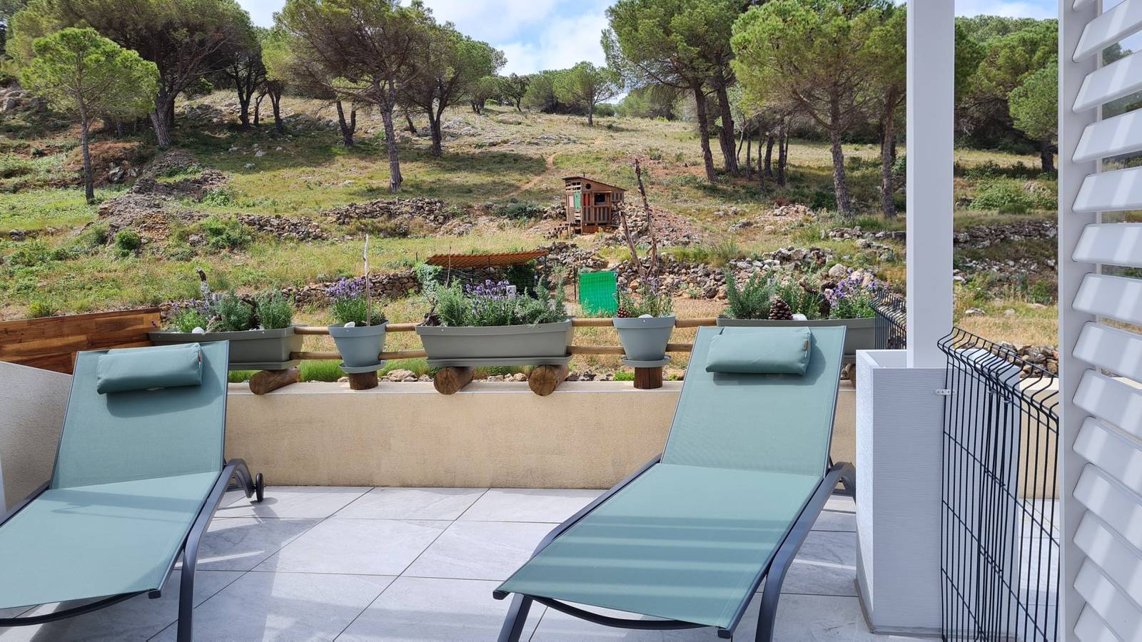 Chambres d'hôtes B&B La Bergeronnette, piscine chauffée - Chambre Côté Garrigue in Bizanet, Région de Narbonne