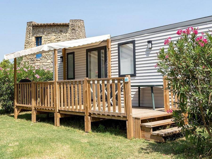 Camping Beau Rivage - Ciela Village - Mobilheim 6 personen - Ciela Confort Compact 3 Zi. 6 Pers. in Mèze, Mittelmeerküste (Frankreich)