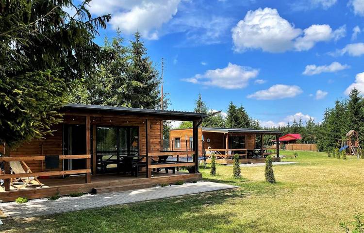 Domek letniskowy dla 6 osób, z Balkon i Taras oraz Ogród i Widok na Wielkopolska