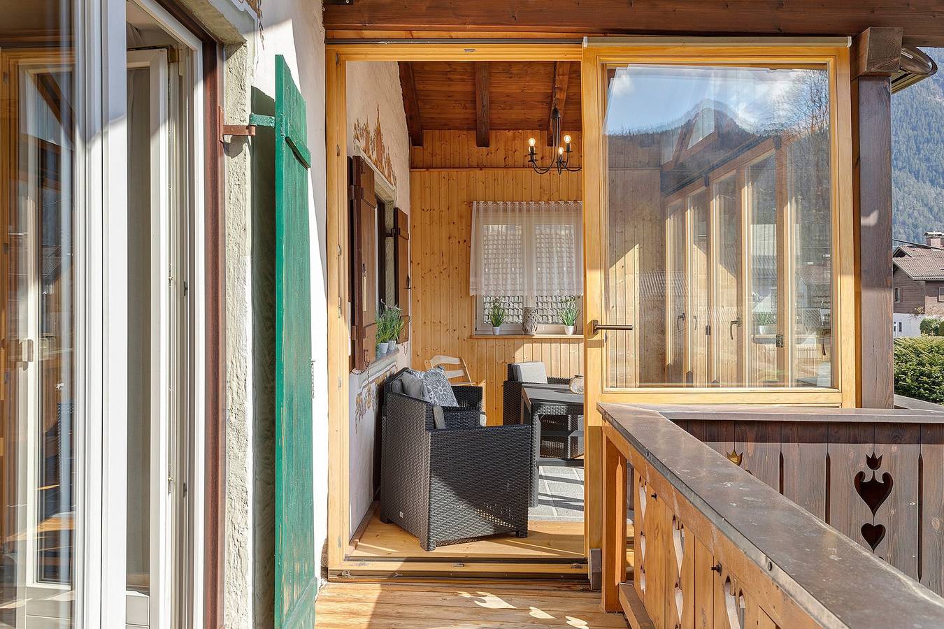Ganze Wohnung, Apartment 'Andis' mit Bergblick, Balkon und Wlan in Farchant, Bayerische Alpen