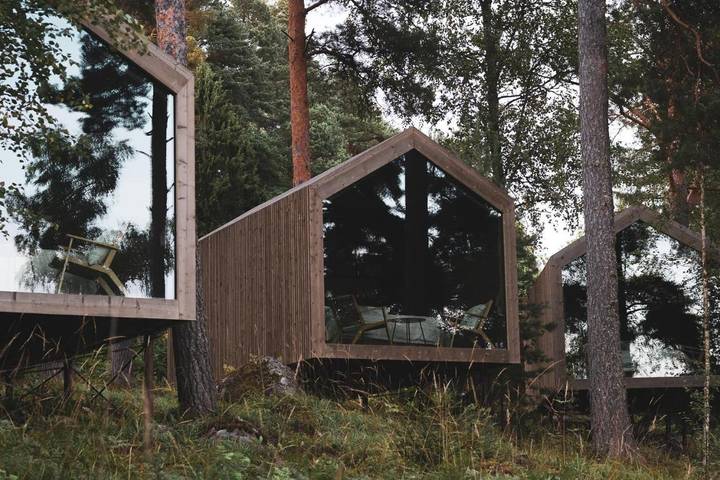 Ferienhaus für 2 Personen, mit Terrasse und Garten sowie Sauna und Seeblick