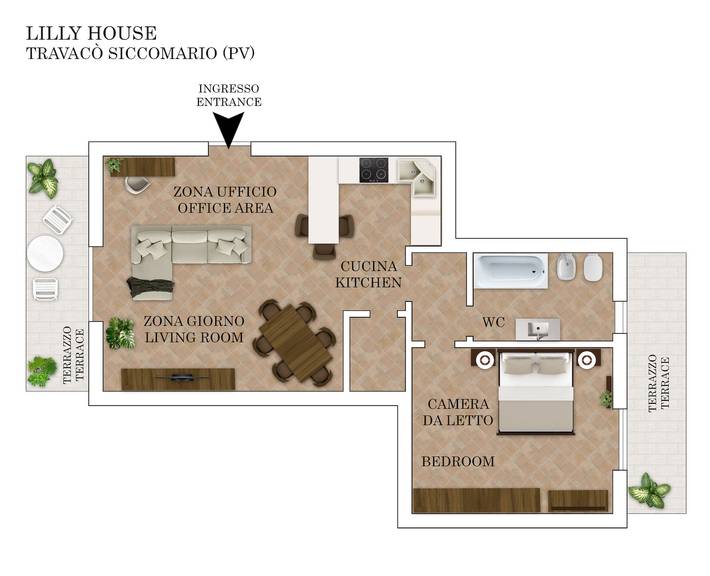 Appartamento intero, 0665Pv- Lilly House in Travacò Siccomario, Provincia di Pavia