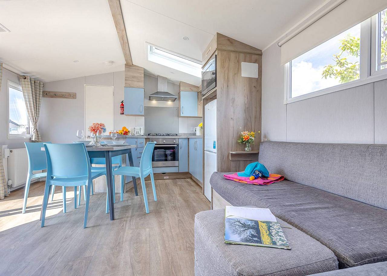 Gold Caravan with parking in Cornwall