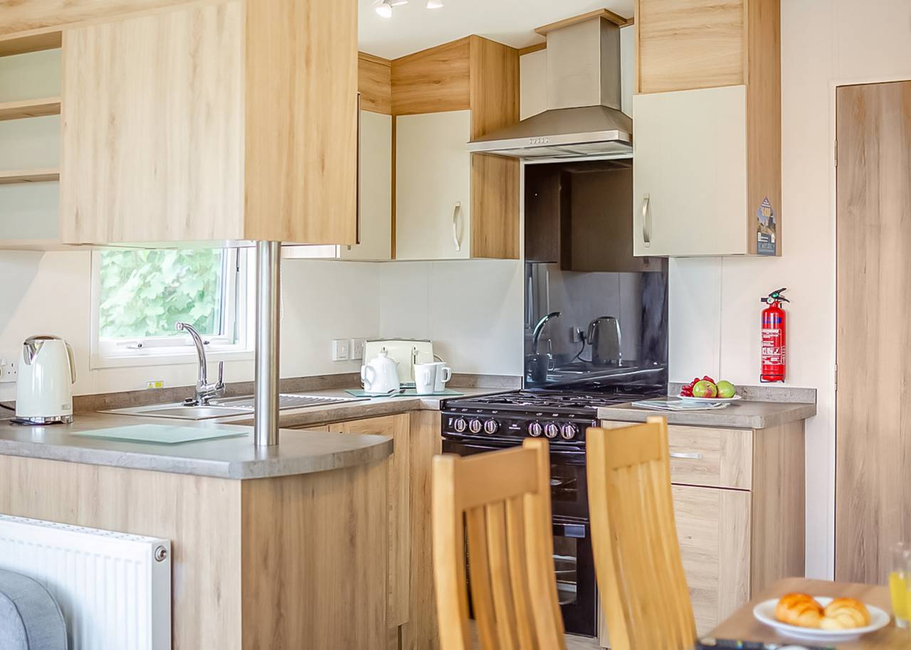 Silver Caravan with parking in Porthcawl, Bridgend region