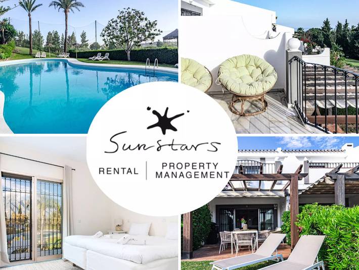 Cheap villa for 4 people, with garden and pool in Marbella