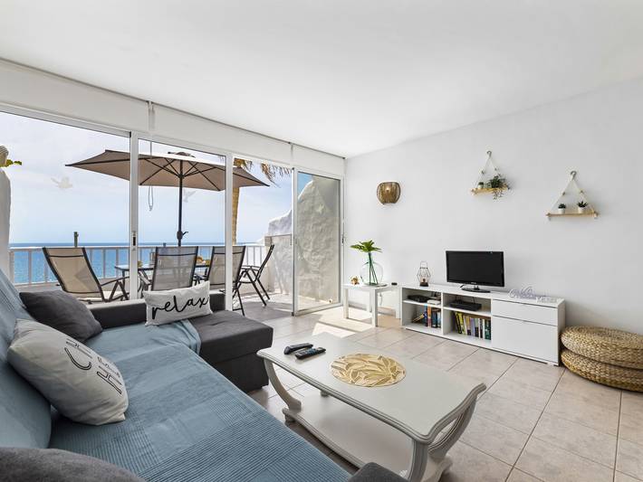 Ganze Wohnung, Modernes renoviertes Apartment mit Meerblick auf Lanzarote in Puerto del Carmen, Tías