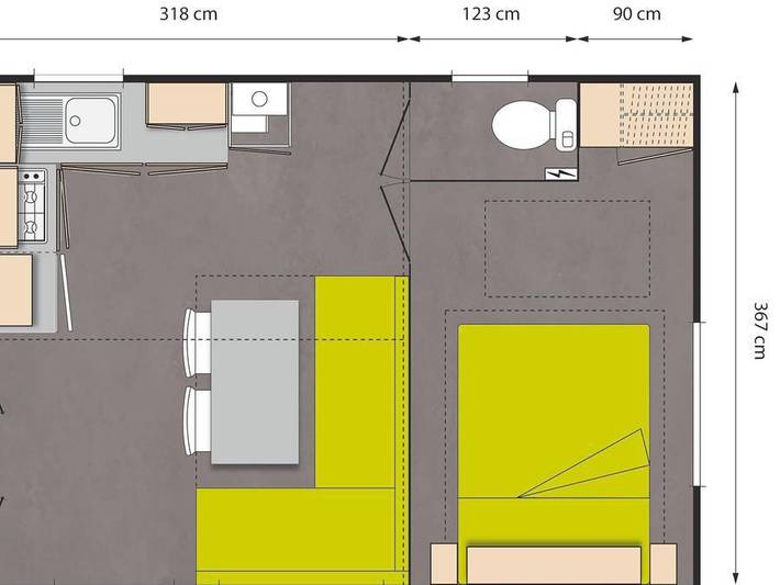 Mobil home pour 4 personnes à Le Buisson-de-Cadouin - 2