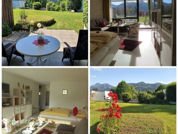 Ferienwohnung für 2 Personen, mit Garten und Terrasse sowie Ausblick am Schliersee