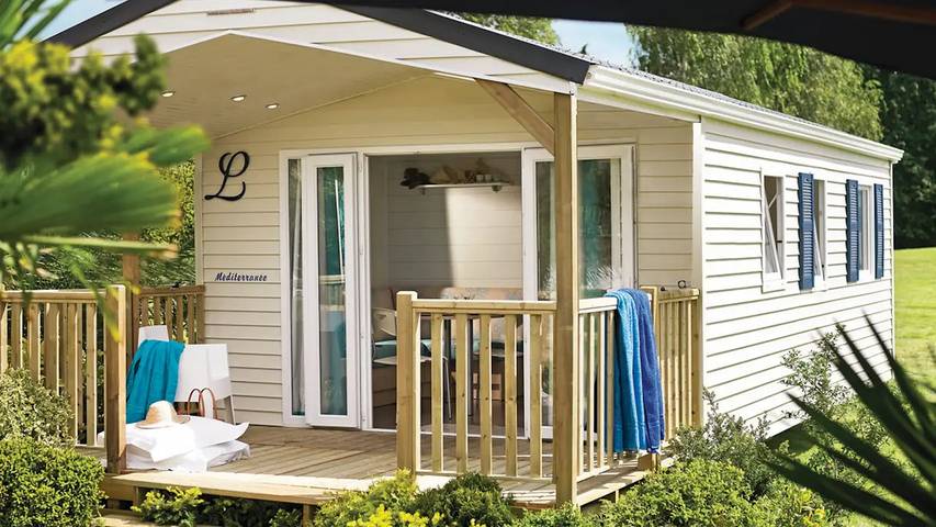 Chalet für 4 Personen, mit Balkon und Terrasse sowie Garten in Pelzerhaken