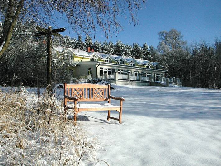 Ferienwohnung für 4 Personen, mit Balkon und Garten sowie Sauna und Ausblick in Drewitzer See