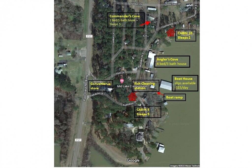 Cozy Cedar Waterfront Cabin 10 on Toledo Bend in Toledo Bend Reservoir