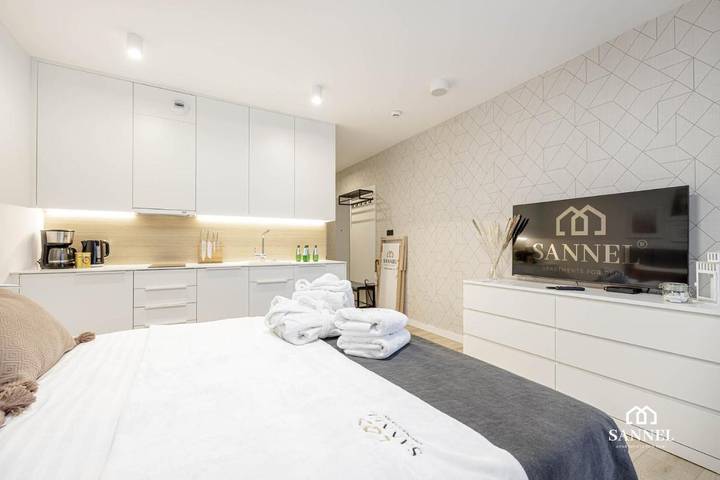 Ferienwohnung für 2 Personen, mit Terrasse und Sauna sowie Ausblick und Pool, mit Haustier in Pobierowo - 4