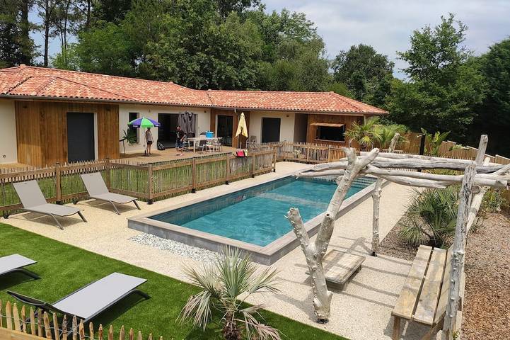Maison de vacances pour 12 personnes, avec Terrasse et Jardin à Linxe