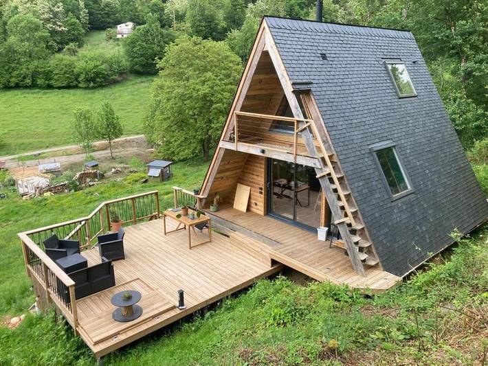 Maison de vacances pour 4 personnes, avec terrasse et vue