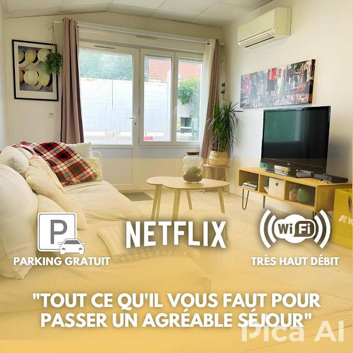 Appartement de vacances pour 3 personnes, avec jardin