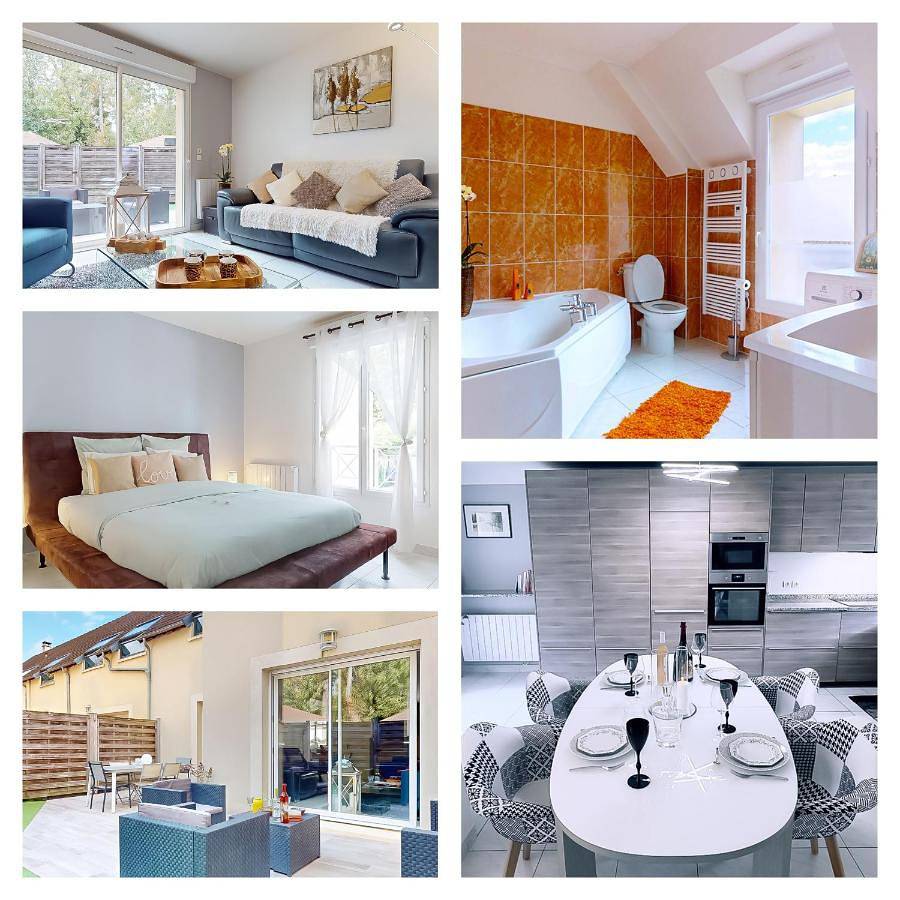 Cozy Family House Double Terrace & Parking in Vert-le-Grand, Essonne
