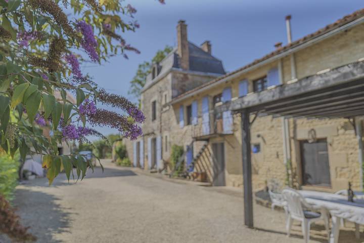 Gîte pour 8 personnes, avec jardin ainsi que piscine et terrasse, animaux acceptés à Lizant
