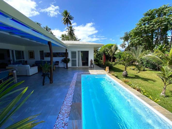 Villa pour 6 personnes, avec jardin ainsi que piscine et vue, animaux acceptés dans Tahiti - 4