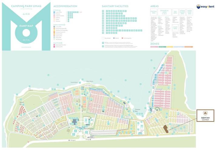 Tente pour 5 personnes, avec piscine et bassin pour enfant ainsi que vue et jardin en Croatie - 4