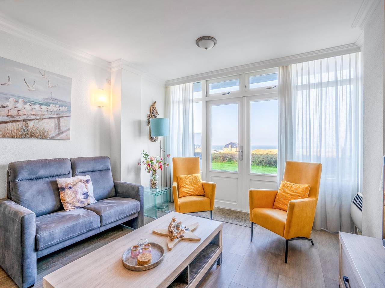 Geheel appartement, 2 persoons zeezicht appartement met stoomcabine in De Koog, Nederlandse waddeneilanden