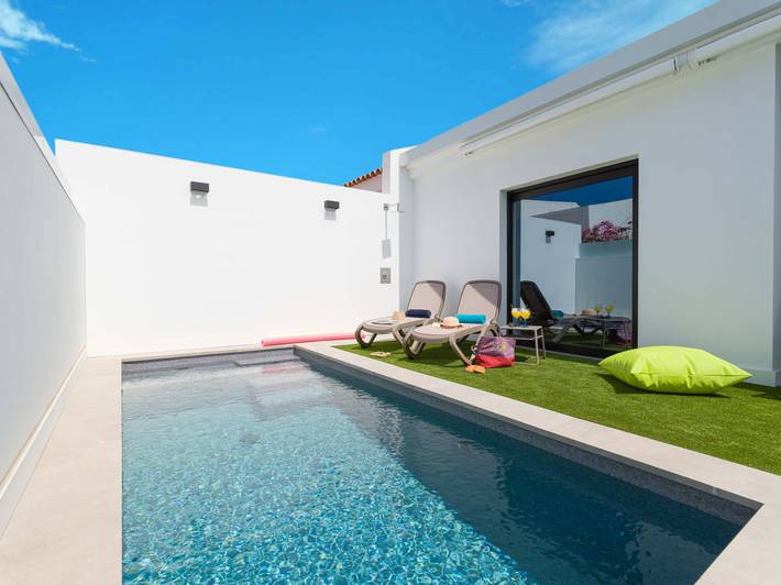 Apartamento para 6 personas, con jardín y terraza en Campo Internacional