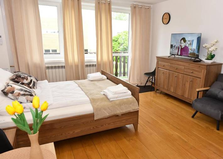 Apartament wakacyjny dla 3 osób, z ogród w Uniejów