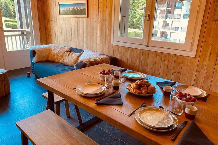 Appartement de vacances pour 6 personnes, avec jardin et piscine à Sallanches