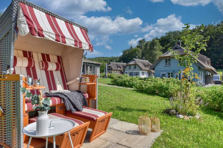 Ferienhaus für 3 Personen, mit Sauna und Garten sowie Ausblick