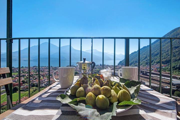 Apartamento inteiro, Apartamento de férias em Beautiful Vineyard 'Crotto Palma' com vista para o lago e Wi-Fi in Dongo, Lago de Como