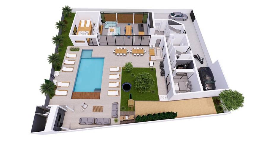 Location de vacances pour 14 personnes, avec sauna et piscine ainsi que jacuzzi et jardin, animaux acceptés à Pérols - 4