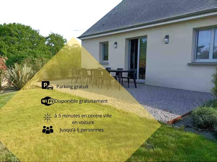 Casa de vacaciones para 6 personas, con terraza y jardín - 1