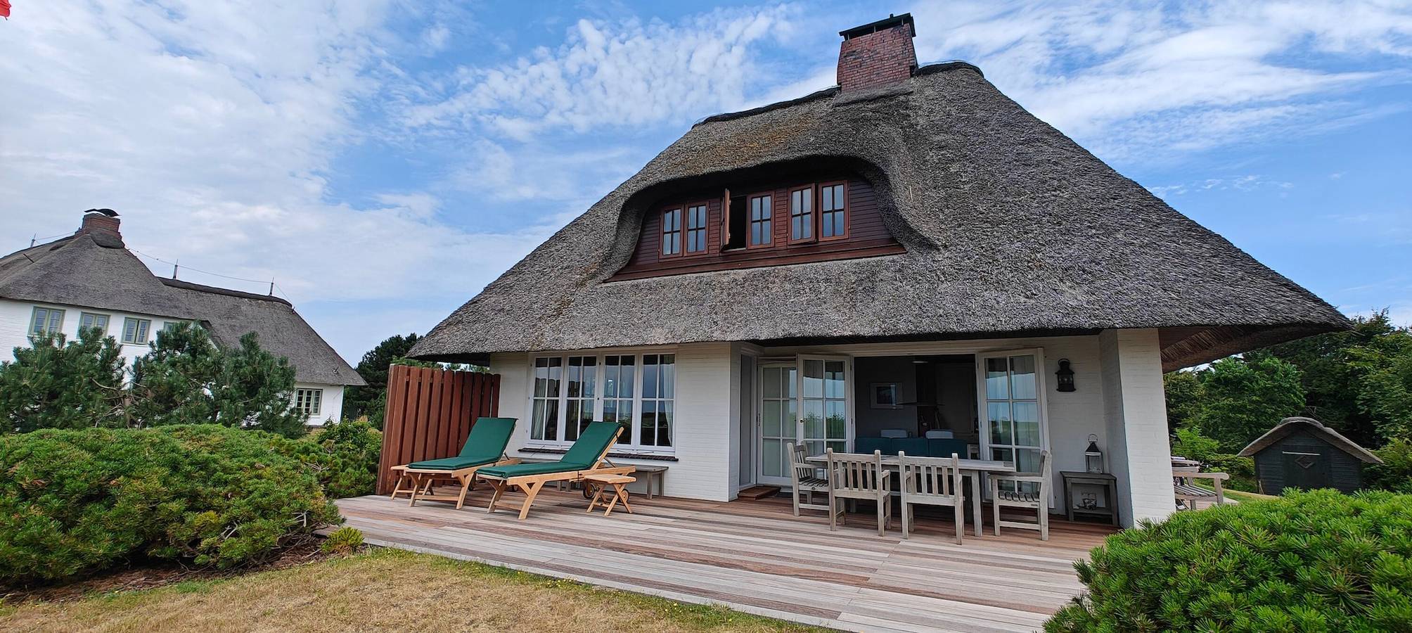 Ferienhaus 'Warfthüs' mit direktem Meerblick in Greveling, Nieblum