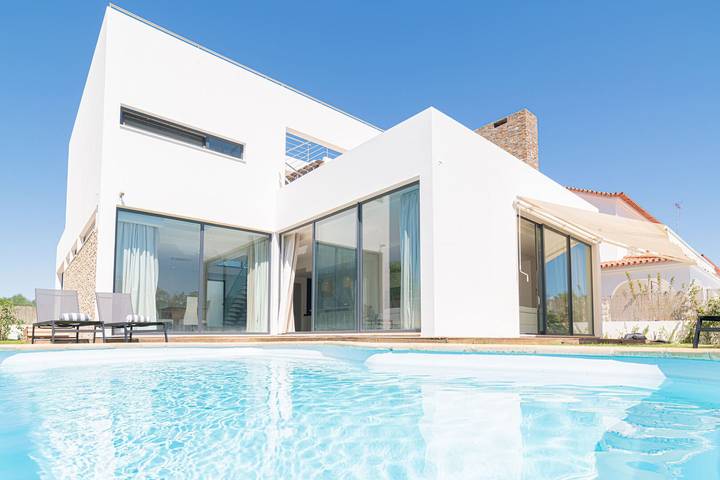 Casa de vacaciones para 12 personas, con balcón y jardín en Península de Troia