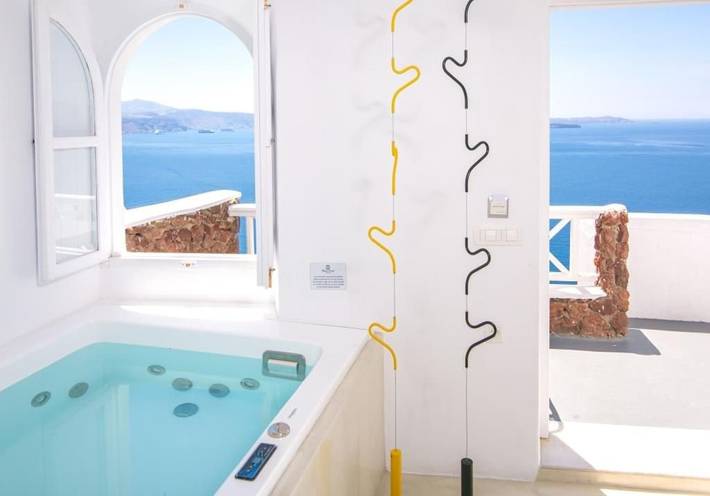 Casa de férias para 2 pessoas, com Vista para o mar e Terraço e ainda Piscina em Oia
