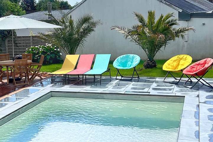 Maison de vacances pour 6 personnes, avec terrasse ainsi que jacuzzi et jardin à La Forêt-Fouesnant