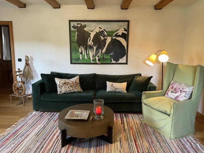 Ganze Ferienwohnung, Das Schusterhäusl - Ferienwohnung Yvonne 85 qm mit Terrasse und Garten, 1 separates Schlafzimmer in Samerberg, Bayerische Alpen