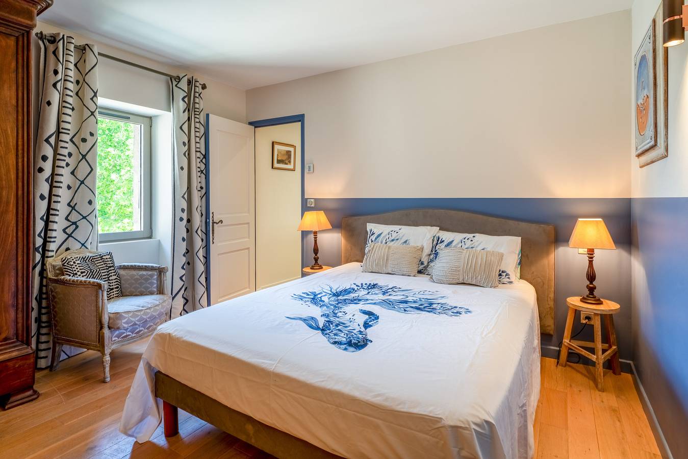 Habitación 'Bleue' con piscina compartida, Wi-Fi y aire acondicionado in Solérieux, Región de Nyons