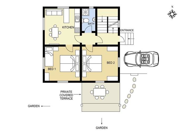Ferienwohnung für 6 Personen, mit Terrasse und Garten sowie Ausblick in Gaimberg - 4