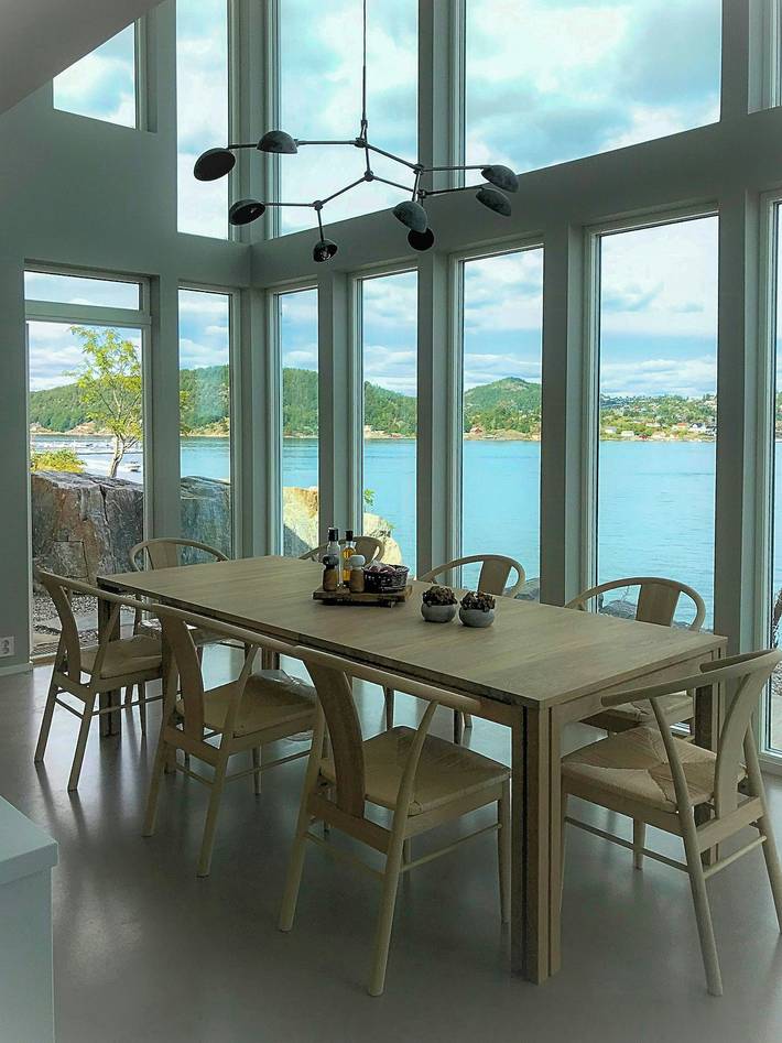 Ferienhaus mit eigenem Steg und Dachterrasse in Kragerø