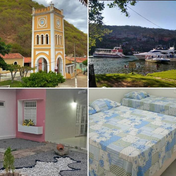 Casas e apartamentos de temporada para 12 pessoas, com balcão e vista em Piranha