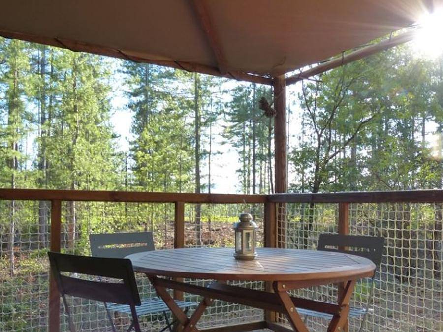 Camping Hello Soleil - Chalet 4 personen - Cabane de l'Ecureuil 4p 2Ch 1Sdb in Lablachère, Parc naturel régional des Monts d'Ardèche