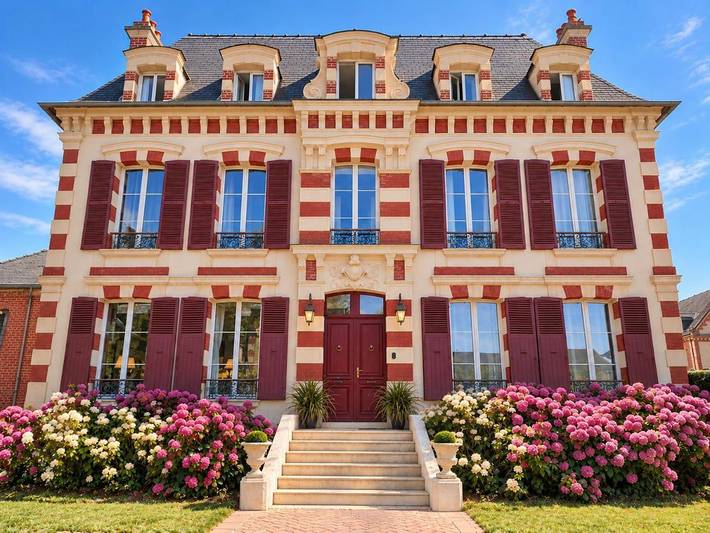 Chambre d’hôte pour 5 personnes, avec Terrasse et Jacuzzi ainsi que Jardin et Piscine à Dives-sur-Mer