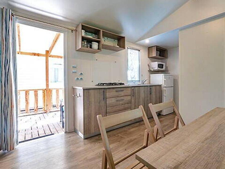 Camping Platja Cambrils - Mobile home 6 persons - Mobile-home | Comfort | 2 Bedrooms | 4/6 Pers. | Raised terrace in Vilafortuny, Cambrils