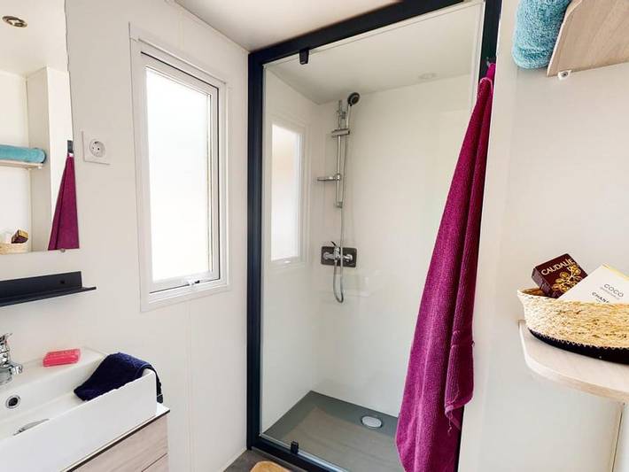 Camping Siblu Les Oyats - Funpass inclus - Mobilheim 6 personen - Essential 3ch 6p Signature ohne Klimaanlage in Seignosse, Côte d’Argent