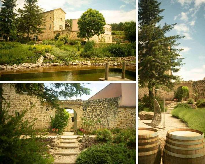 Maison de vacances pour 3 personnes, avec terrasse ainsi que jardin et piscine